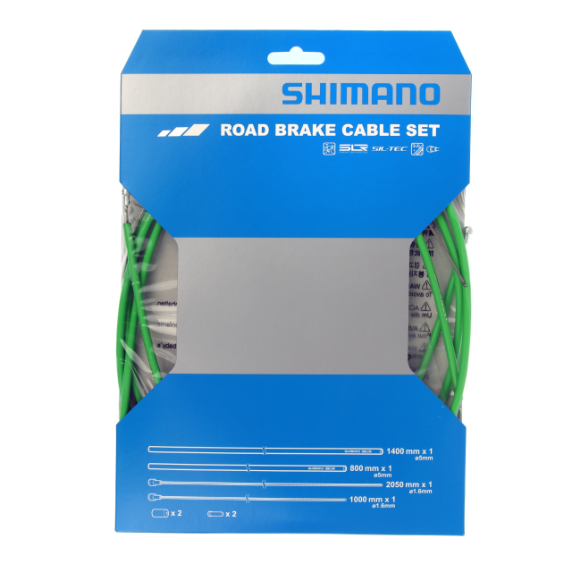 Kit de cable y latiguillo de freno SHIMANO PTFE Verde