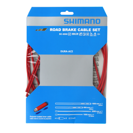 SHIMANO DURA-ACE 9000 Kit de cable y latiguillo de freno Rojo