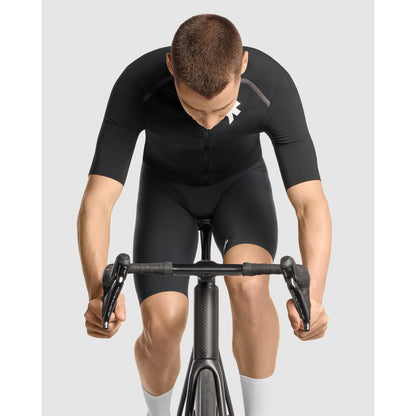 Maillot ASSOS EQUIPE R THERMO RAIN S11 Mangas cortas Negro