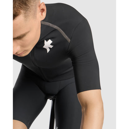 Maillot ASSOS EQUIPE R THERMO RAIN S11 Mangas cortas Negro