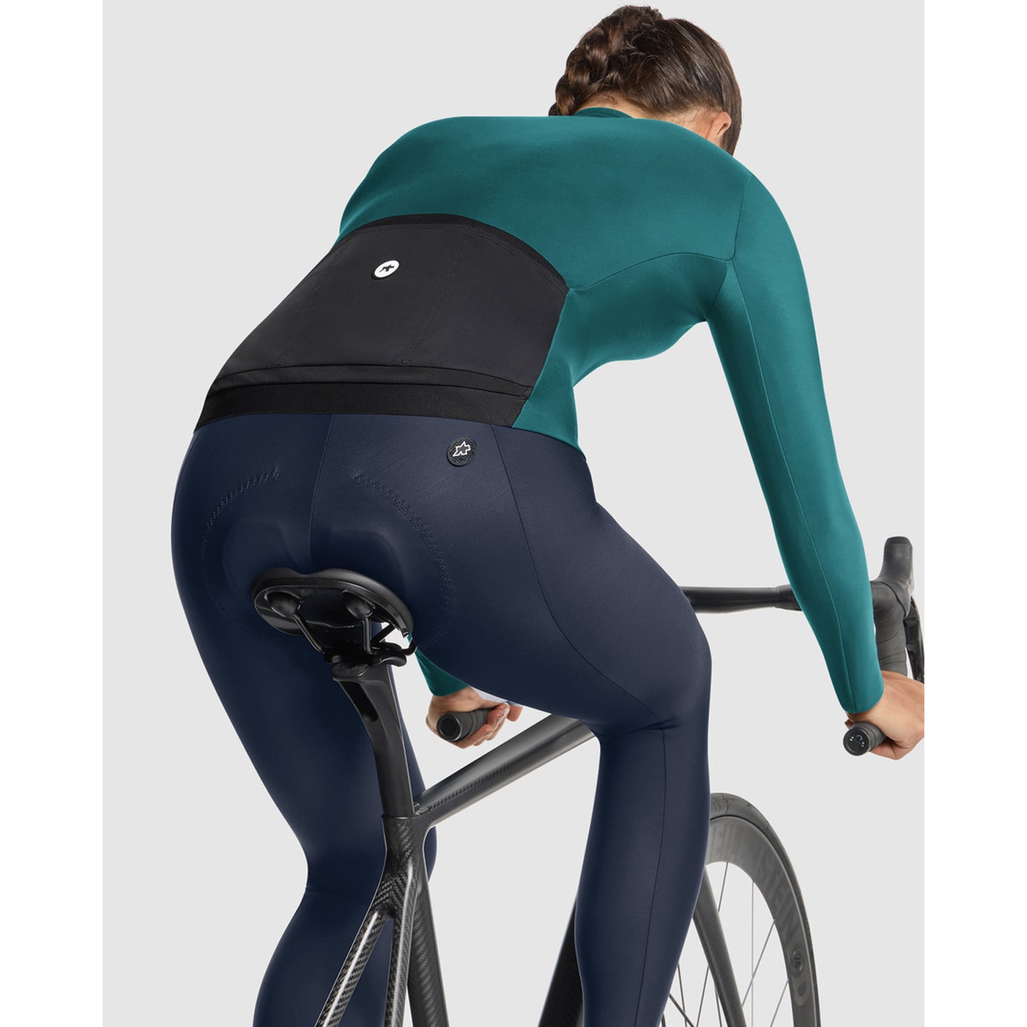 Maillot ASSOS UMA GT C2 de manga larga para mujer Foundation Verde