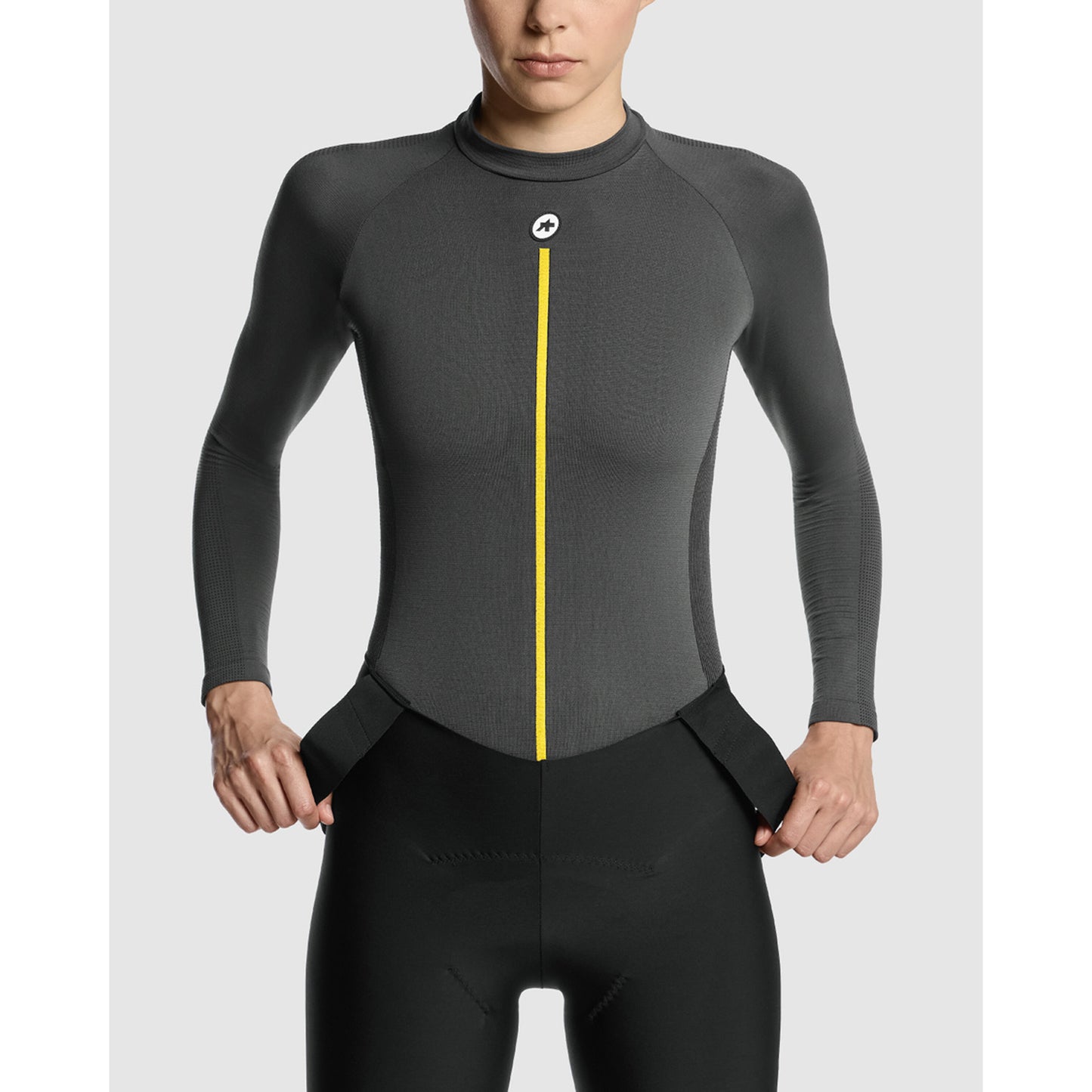 ASSOS WOM P1 Ropa interior de manga larga para mujer Gris antracita