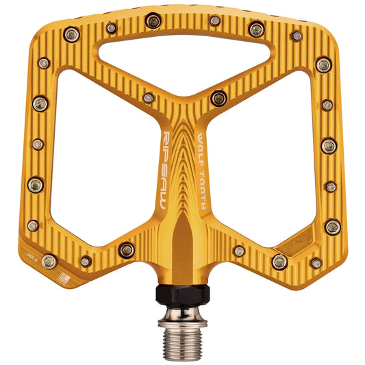 Pedales planos WOLF TOOTH RIPSAW dorados