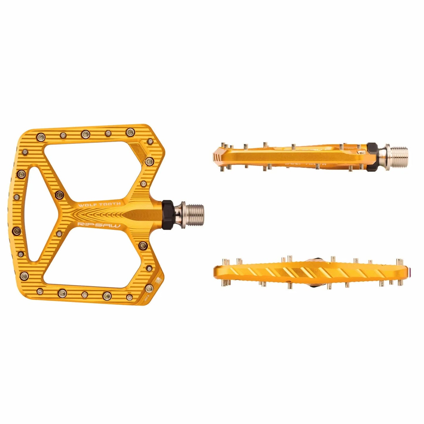 Pedales planos WOLF TOOTH RIPSAW dorados