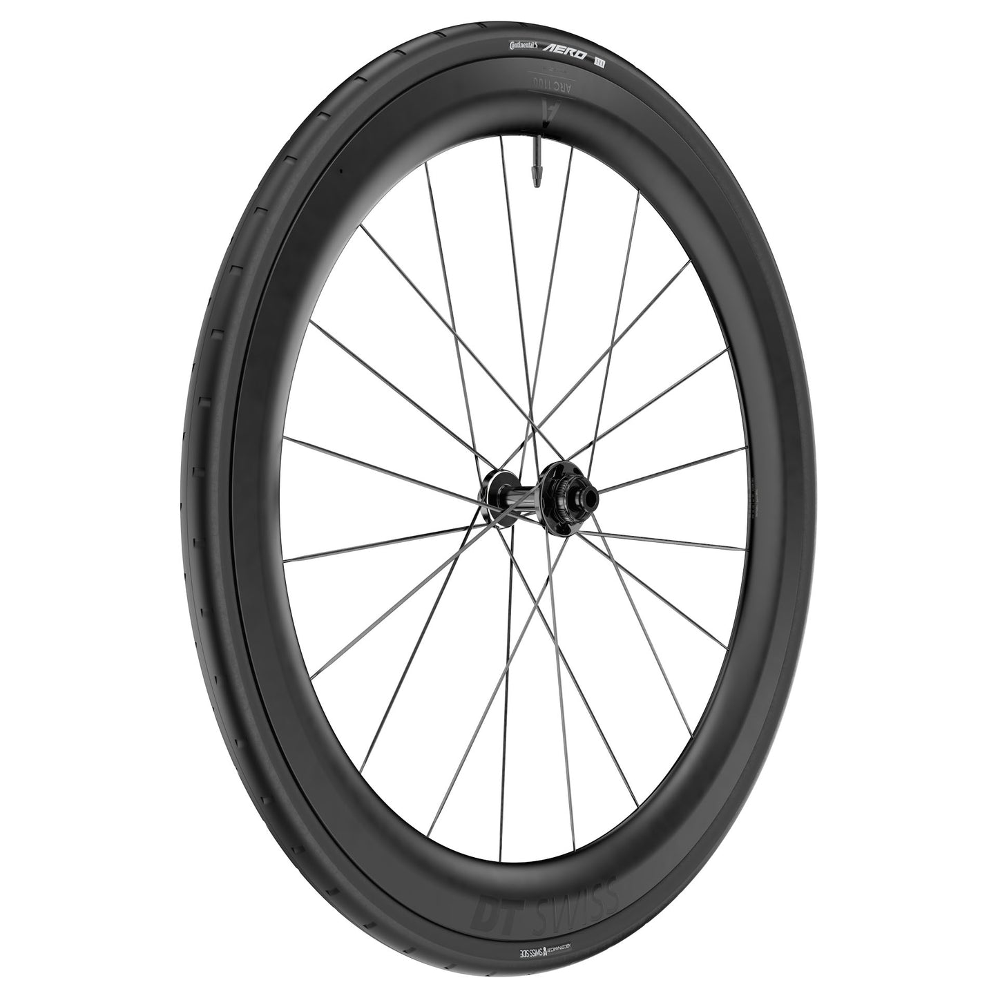 Rueda delantera DT SWISS ARC 1100 DICUT WTS 55 Tubeless Ready (Center Lock) Negra