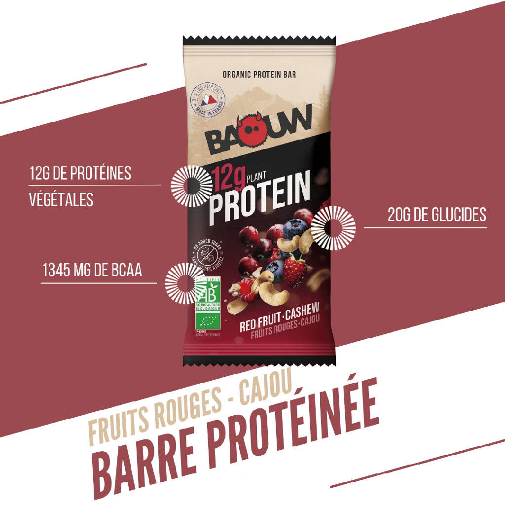 BAOUW BIO EXTRA Barrita Proteica Frutos Rojos/Cashew (50g)