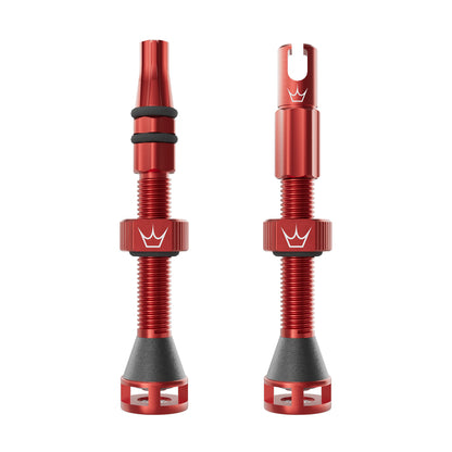 Válvulas Tubeless PEATY'S HOLESHOT FAST FLOW 42mm (x2) Rojo