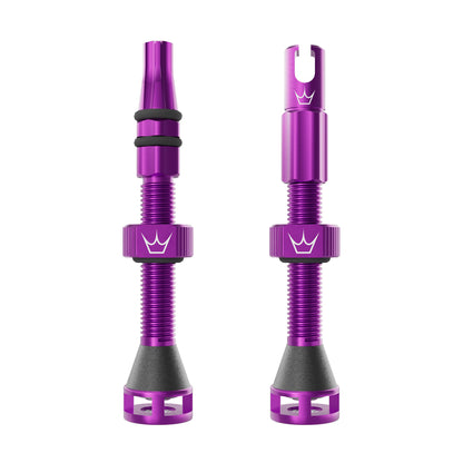 Válvulas Tubeless PEATY'S HOLESHOT FAST FLOW 60mm (x2) Violeta