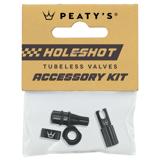PEATY'S HOLESHOT FAST FLOW Kit de Tapones de Válvula y Espigas Negro