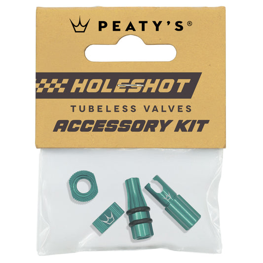PEATY'S HOLESHOT FAST FLOW Kit de Tapones de Válvula y Espigas Verde