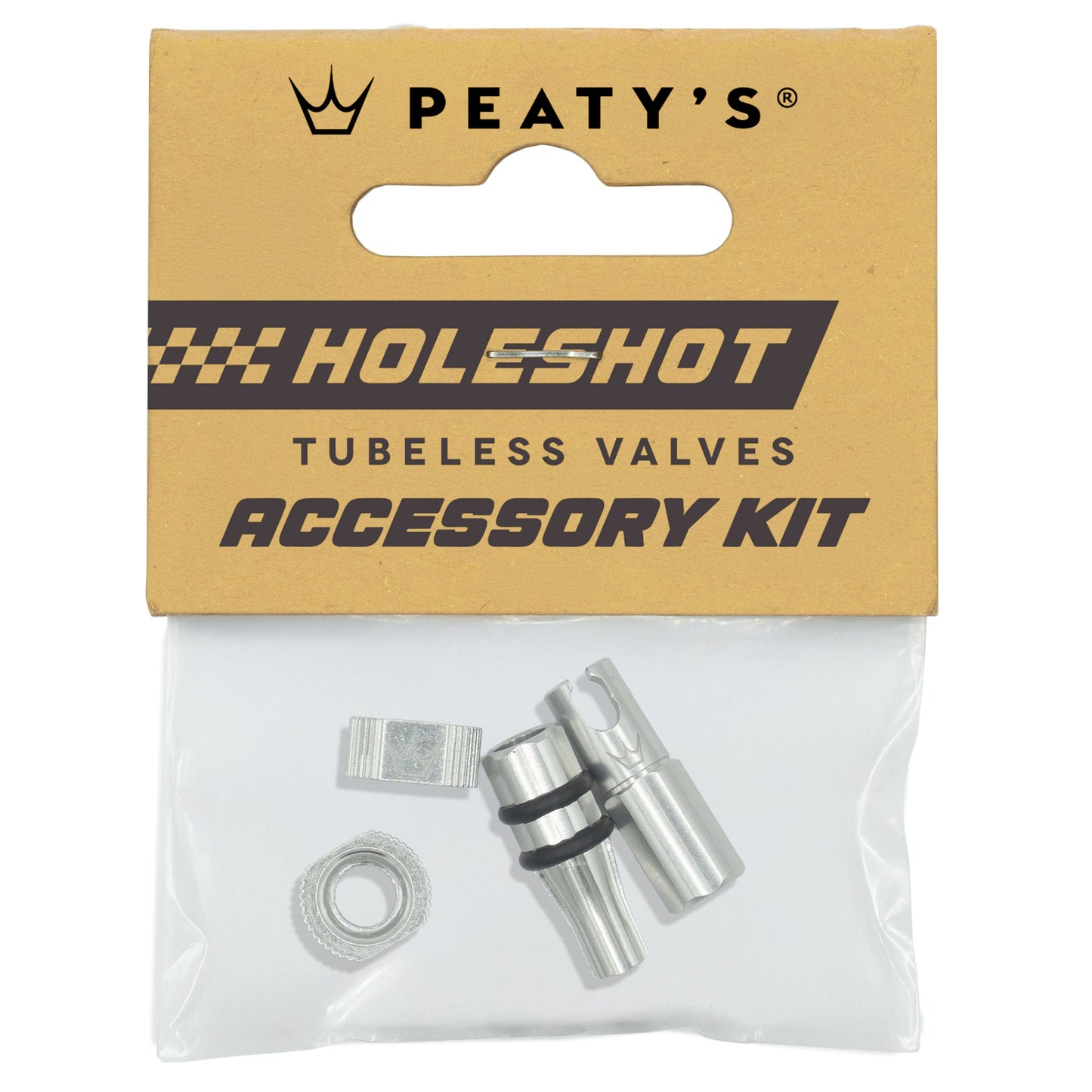 PEATY'S HOLESHOT FAST FLOW Kit de Tapones de Válvula y Espigas Plata