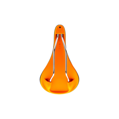 Sillín PEATY'S Monarch Raíles Titanio Naranja