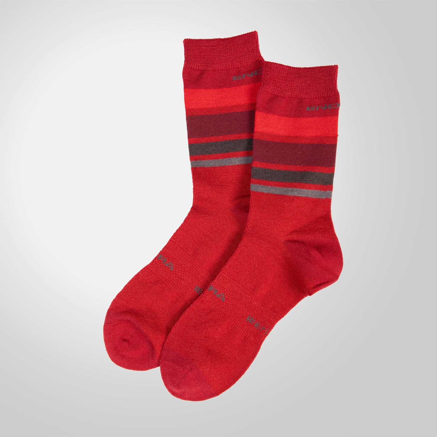 Calcetines ENDURA BAABAA MERINO STRIPE Rojo