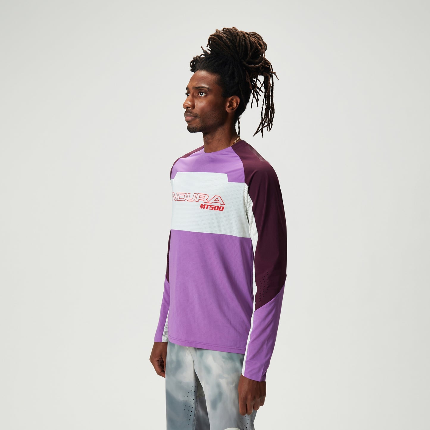 Maillot manga larga ENDURA MT500 BURNER LITE Morado