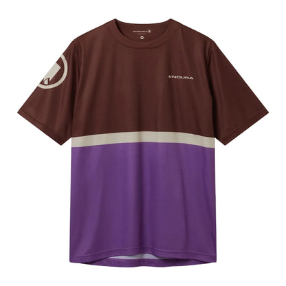 Maillot ENDURA SINGLETRACK CORE TEE II Mangas Cortas Marrón/Violeta
