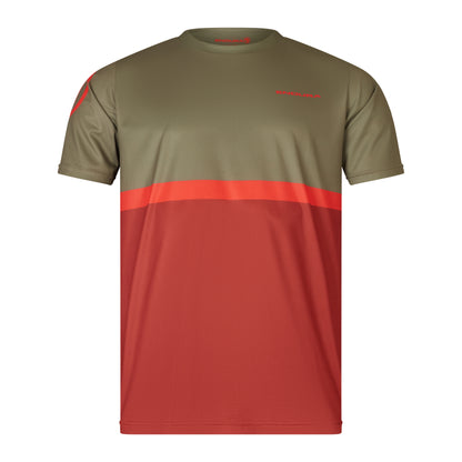 Maillot ENDURA SINGLETRACK CORE TEE II Mangas Cortas Caqui/Rojo