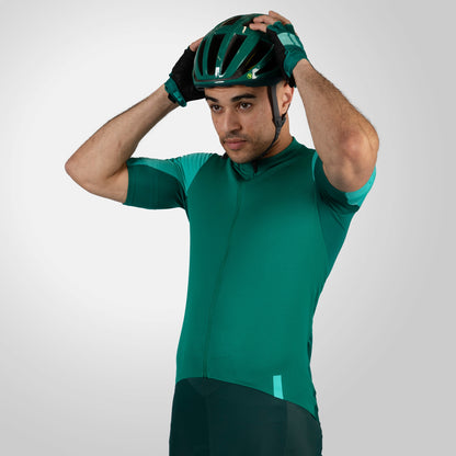 Maillot ENDURA FS260 Mangas Cortas Verde/Turquesa