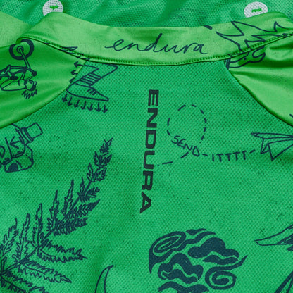 Maillot ENDURA PRO SL PRINT Mangas Cortas Verde