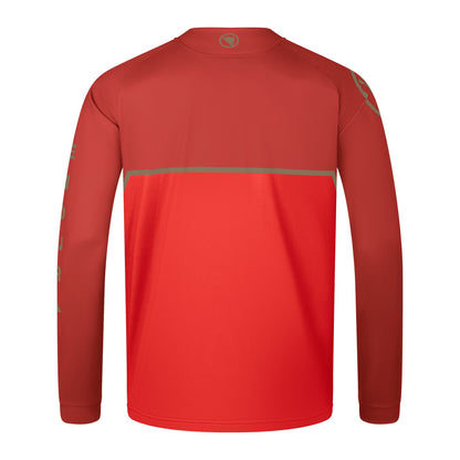 Maillot ENDURA CORE PRINTED Mangas Largas Rojo