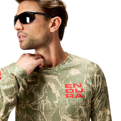Maillot ENDURA LTD PRINTED Mangas Largas Camo Caqui
