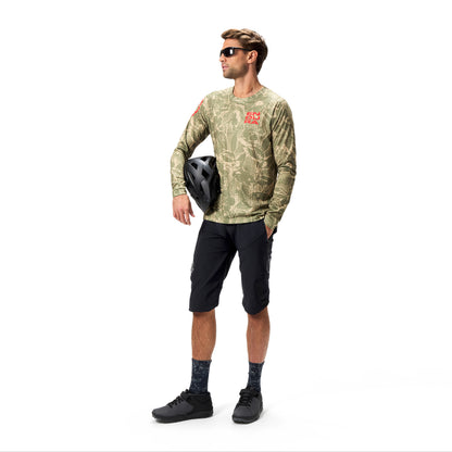 Maillot ENDURA LTD PRINTED Mangas Largas Camo Caqui