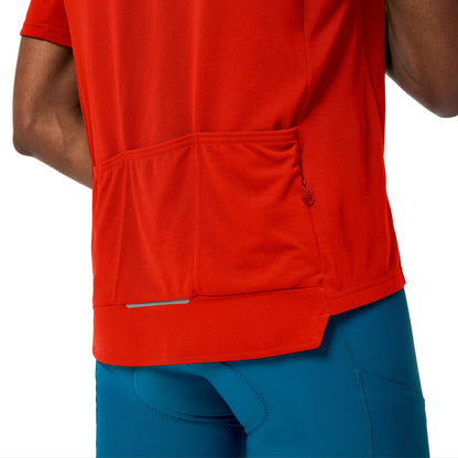 Maillot ENDURA LOOP ZIPPED Mangas Cortas Rojo