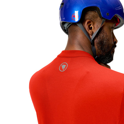 Maillot ENDURA LOOP ZIPPED Mangas Cortas Rojo