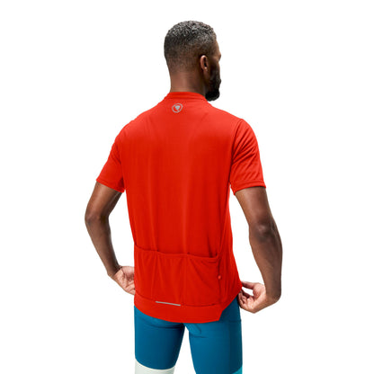 Maillot ENDURA LOOP ZIPPED Mangas Cortas Rojo