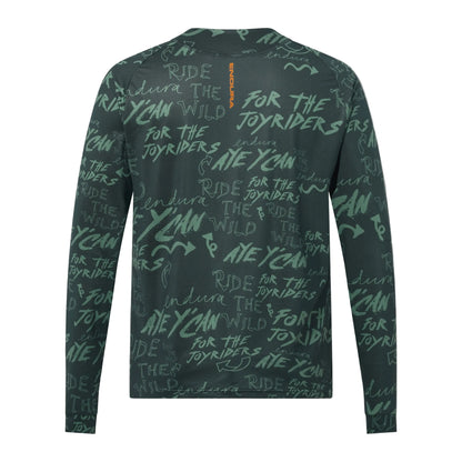 Maillot ENDURA SINGLETRACK PRINT Mangas Largas Carbon Verde