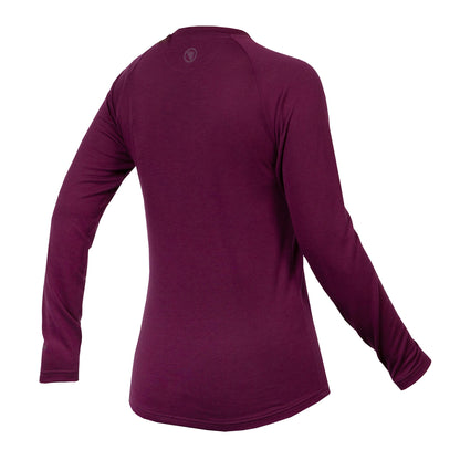Ropa Interior ENDURA BAABAA BLEND Manga Larga Mujer Berenjena