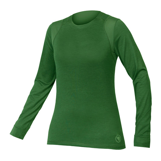 Maillot Mujer ENDURA SINGLETRACK Manga Larga Verde