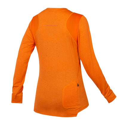 Maillot ENDURA SINGLETRACK Mujer Mangas Largas Naranja