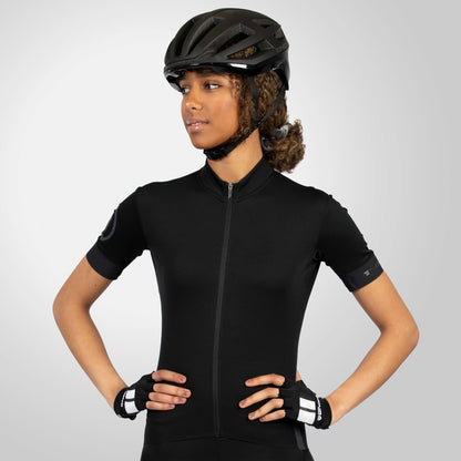 Maillot ENDURA FS260 Mujer Mangas Cortas Negro