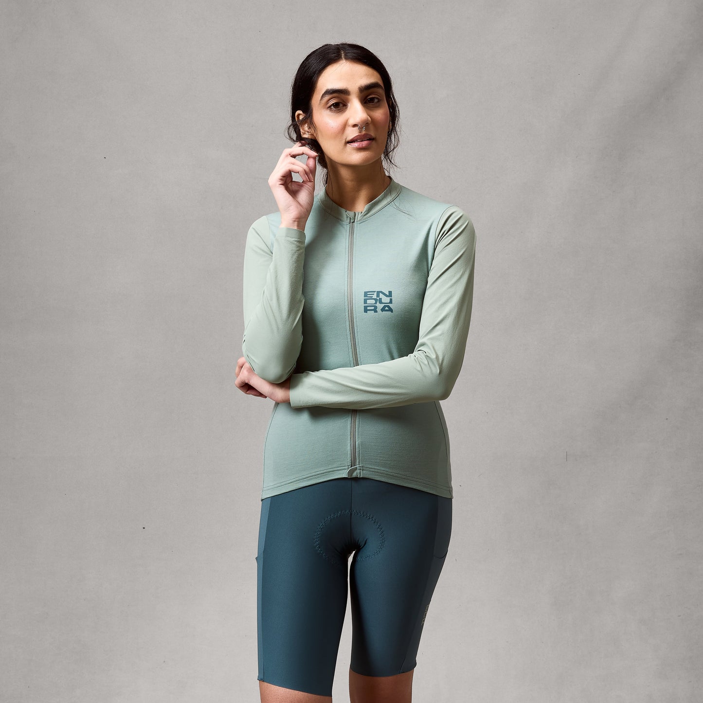Maillot manga larga ENDURA ALLTRACK RIDE Mujer Verde salvia