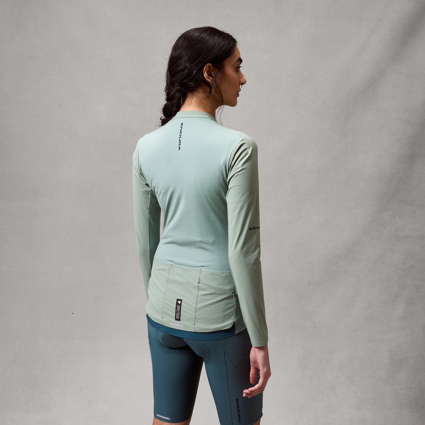 Maillot manga larga ENDURA ALLTRACK RIDE Mujer Verde salvia