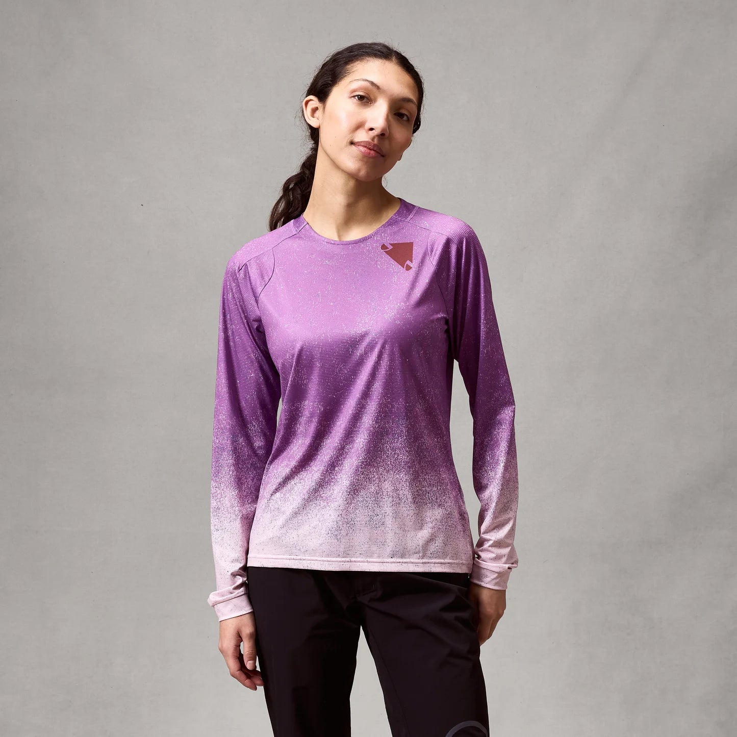 Maillot manga larga ENDURA SINGLETRACK PRINT ENP Mujer Morado