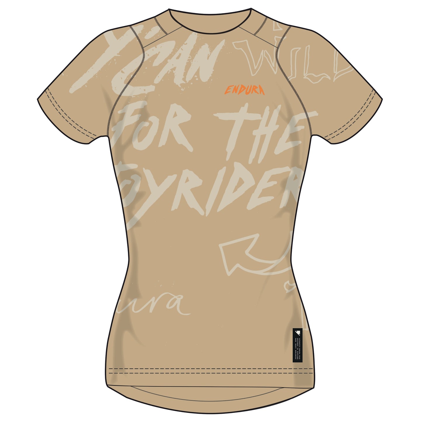 Maillot manga corta ENDURA SINGLETRACK PRINT Mujer Arena