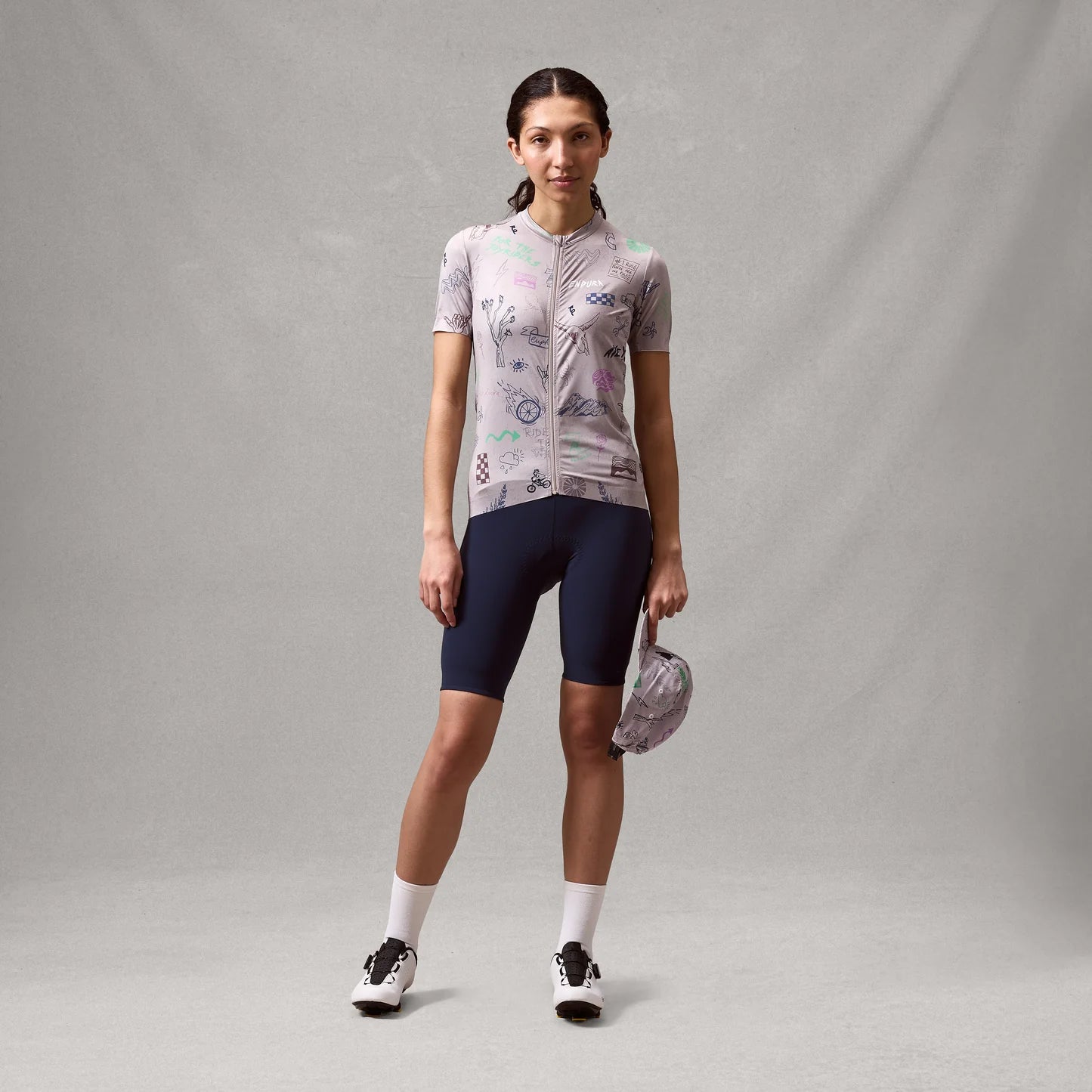 Maillot de mujer ENDURA PRO SL PRINT GTI de manga corta Titanium