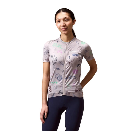 Maillot de mujer ENDURA PRO SL PRINT GTI de manga corta Titanium