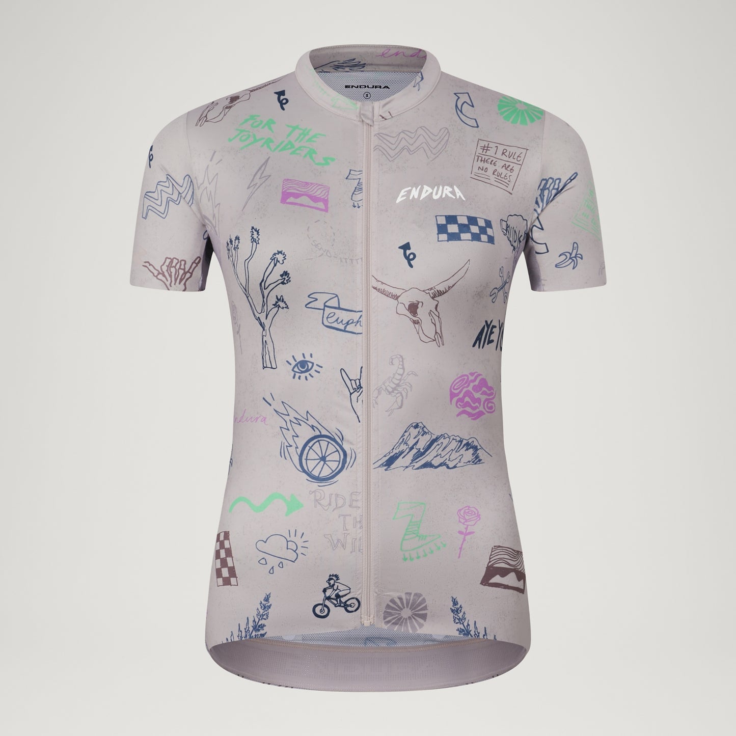 Maillot de mujer ENDURA PRO SL PRINT GTI de manga corta Titanium