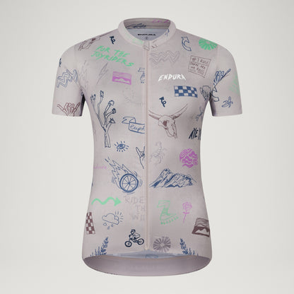 Maillot ENDURA PRO SL PRINT GTI Mangas Cortas Mujer Titanium