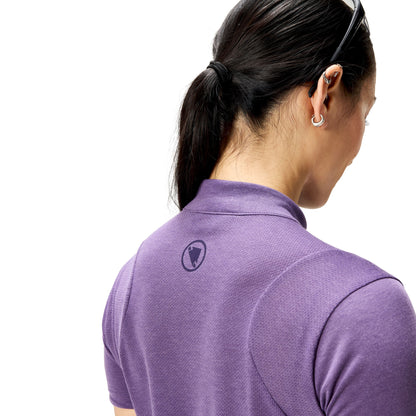 Maillot ENDURA LOOP ZIPPED Mangas Cortas Mujer Violeta