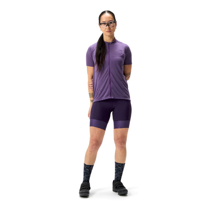 Maillot ENDURA LOOP ZIPPED Mangas Cortas Mujer Violeta
