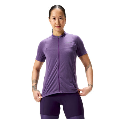 Maillot ENDURA LOOP ZIPPED Mangas Cortas Mujer Violeta