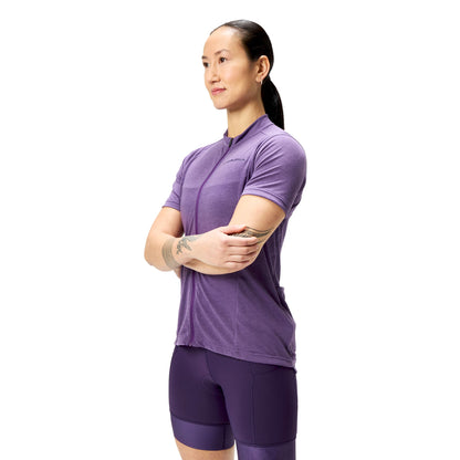 Maillot ENDURA LOOP ZIPPED Mangas Cortas Mujer Violeta