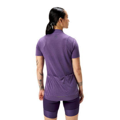 Maillot ENDURA LOOP ZIPPED Mangas Cortas Mujer Violeta