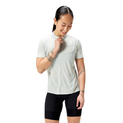 Maillot ENDURA LOOP ZIPPED Mangas Cortas Mujer Gris