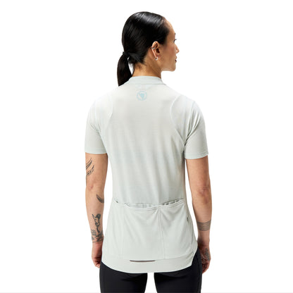 Maillot ENDURA LOOP ZIPPED Mangas Cortas Mujer Gris