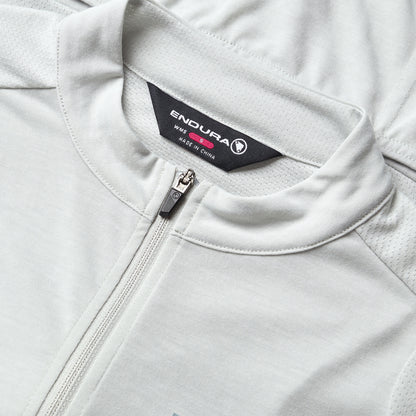 Maillot ENDURA LOOP ZIPPED Mangas Cortas Mujer Gris