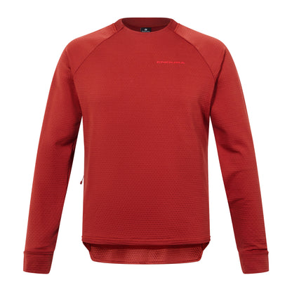 Maillot ENDURA SINGLETRACK FLEECE Mangas Largas Ladrillo